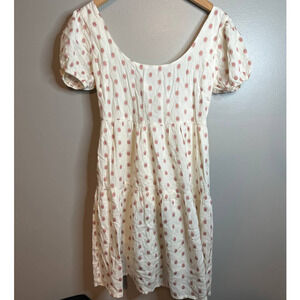 Jessica Simpson pink polka dot babydoll dress - sz xs